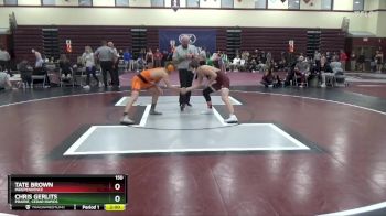 150 lbs Cons. Round 1 - Tate Brown, Independence vs Chris Gerlits, Prairie, Cedar Rapids