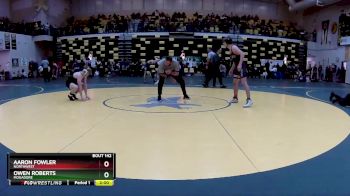 132 lbs Champ. Round 2 - Aaron Fowler, NORTHWEST vs Owen Roberts, MOGADORE