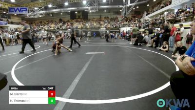 64 lbs Rr Rnd 1 - Mateo Sierra, OKC Saints Wrestling vs Hunter Thomas, Smith Wrestling Academy