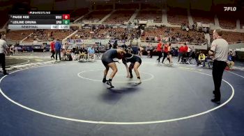 165-D2 Semifinal - Leiline Oruna, San Pasqual Valley High School (Winterhaven CA) vs Paige Kee, Window Rock High School