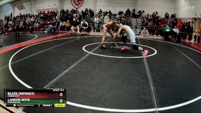 132 lbs Cons. Round 1 - Blaze Unpingco, Canon City vs Landon Boyd, Farmington