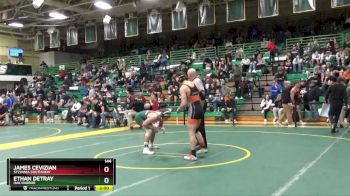 144 lbs Champ. Round 2 - Ethan DeTray, OAK HARBOR vs James Cevizian, SYLVANIA SOUTHVIEW
