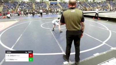 100 lbs Consi Of 16 #1 - Stetson Osborn, Pagosa Pirates vs Traven Nieto, Miners