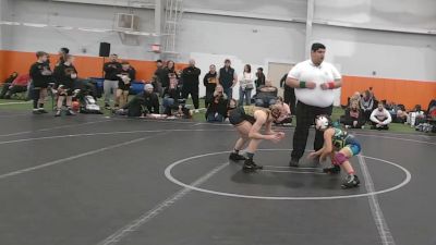 84 lbs Round 3 (6 Team) - Brynlee Gilmour, Lady Warriors United Gold vs Braelynn Stetler, Backyard Barbies