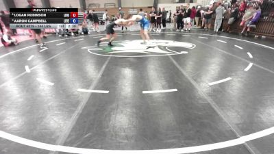144 lbs 3rd Place - Logan Robinson, Level Up Wrestling Center vs Aaron Campbell, Level Up Wrestling Center