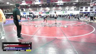 160 lbs Champ. Round 3 - Valeria Rodriguez, Quincy vs Larissa Gallo, Unattached North Central College