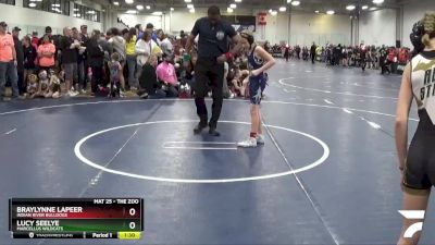 76 lbs Champ. Round 1 - Lucy Seelye, Marcellus Wildcats vs Braylynne Lapeer, Indian River Bulldogs