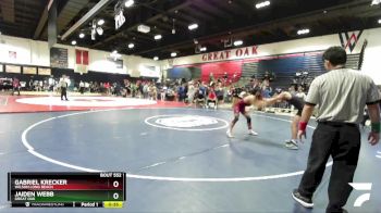 120 lbs Cons. Round 4 - Gabriel Krecker, Wilson Long Beach vs Jaiden Webb, Great Oak