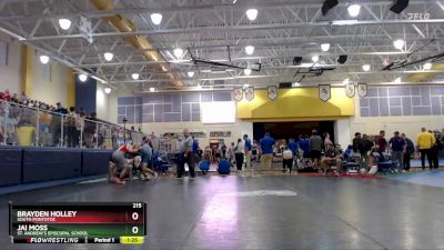 215 lbs Champ. Round 1 - Jai Moss, St. Andrew`s Episcopal School vs Brayden Holley, South Pontotoc