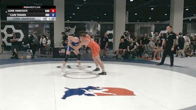 87 kg Cons. Quarters - Luke Hancock, Kansas vs Cain Tigges, Moen Wrestling Academy
