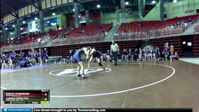 125 lbs Round 1 (8 Team) - Evelyn Thornburg, Manhattan HS vs Cherish Faircloth, Wood River Girls