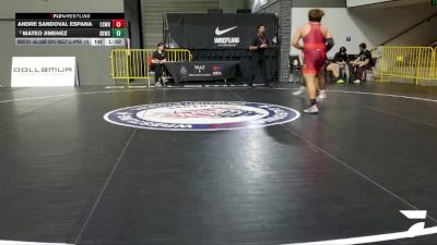 All Cadet Boys Freestyle Upper - 215 lbs Champ. Round 2 - Andre Sandoval Espana, Espana Wrestling vs Mateo Jimenez, Sugar Kids Wrestling Club