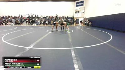 165 lbs Cons. Round 1 - Avian Singh, Menlo NCWA vs Ayden Archuleta, Sacramento State University