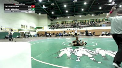 132 lbs Cons. Round 2 - Izeyah Martinez, Citrus Valley vs Isaiah Moraldo, Sonora