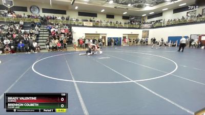 138 lbs Cons. Round 4 - Brennon Colbeth, Clear Lake vs Brady Valentine, Barron