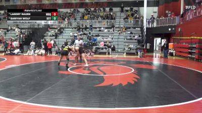 135 lbs 3rd Place Match - Sariyah Wolf, Bettendorf vs Landry Rauen, Western Dubuque