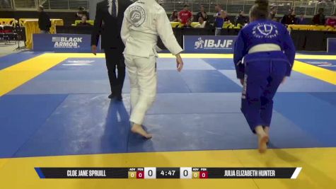 Julia Elizabeth Hunter vs Cloe Jane Spruill 2025 Pan Jiu Jitsu IBJJF Championship