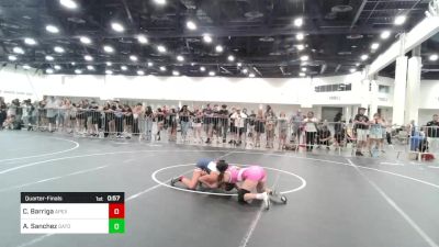116 lbs Quarterfinal - Caterina Barriga, Apex Wr Ac vs Arianna Sanchez, Gator Wrestling Club