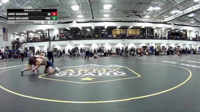 149 Freshman/Soph Quarterfinal - Zach Golliher, Trine vs Andy Sanchez, Baldwin Wallace