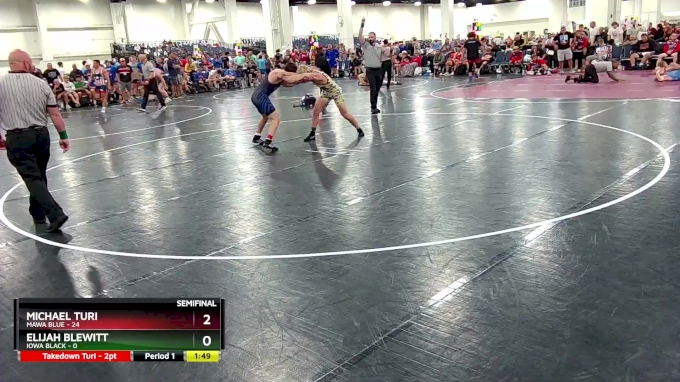 144 lbs Semis & Wb (16 Team) - Michael Turi, MAWA Blue vs Elijah ...