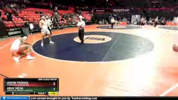 3A 220 lbs 3rd Place Match - Justin Thomas, Flossmoor (Homewood) vs Meny Mejia, Arlington Heights (Hersey)