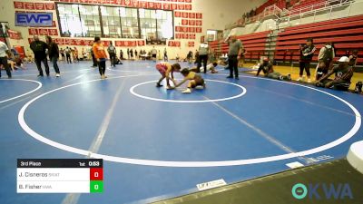 70 lbs 3rd Place - Jack Cisneros, Skiatook Youth Wrestling vs Beau Fisher, HURRICANE WRESTLING ACADEMY