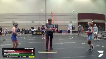 91 lbs Quarterfinals (8 Team) - Bradyn Tompkins, Copperheads vs Levi Halbert, Untouchables Purple