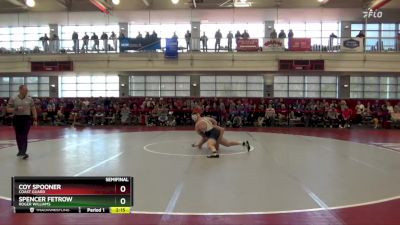 197 lbs Semifinal - Coy Spooner, Coast Guard vs Spencer Fetrow, Roger Williams