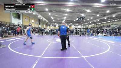 150 lbs Round Of 16 - Liam Levy, East Greenwich vs Logan Riley, Cumberland