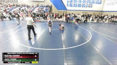 80 lbs Quarterfinal - McKynli Massey, Uintah Girls Wrestling Club vs Faith Young, Champions Wrestling Club