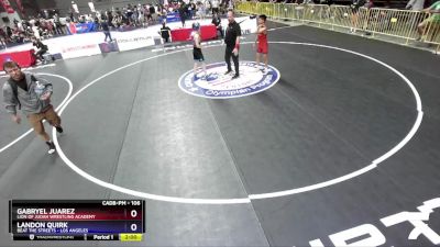 106 lbs 3rd Place Match - Gabryel Juarez, Lion Of Judah Wrestling Academy vs Landon Quirk, Beat The Streets - Los Angeles