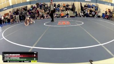 105 lbs Round 4 (10 Team) - Hugo Anderson, Bloomington South Wrestling Club vs Luke Brabender, Mishawaka Wrestling Club