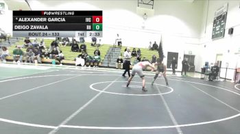 133 lbs Quarterfinal - Deigo Zavala, Rio Hondo vs Alexander Garcia, Imperial Valley College