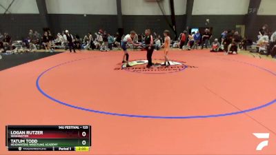 125 lbs 1st Place Match - Logan Rutzer, Washington vs Tatum Todd, Headwaters Wrestling Academy