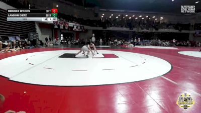 113 lbs Semifinals (8 Team) - Brooks Woods, TUTTLE vs Landon Dietz, CUSHING