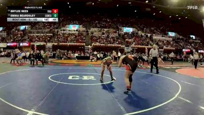 G - 155 lbs Cons. Round 2 - Emika Beardsley, Custer Co. (Miles City) Girls vs Brylee Rees, Frenchtown Girls