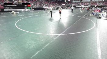D1-113 lbs Cons. Round 2 - Evan Gill, Burlington vs Gavin Wolters, Hartford Union