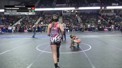 100 lbs Cons. Round 1 - Callie Guzman, U Town Hammers Wrestling vs Olivia Lewis, Trailblazer