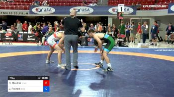 70 kg Quarterfinal - Harold Mauller, Unattached vs Jared Franek, Bison Wrestling Club