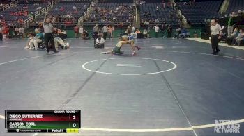 3A 120 lbs Champ. Round 1 - Diego Gutierrez, Asheboro vs Carson Corl, South Johnston