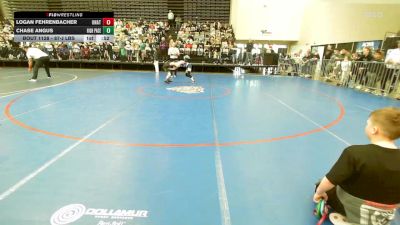 87-J lbs Round Of 32 - Logan Fehrenbacher, Unattached vs Chase Angus, High Pace Wrestling Club