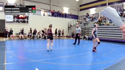 130 lbs 2nd Wrestleback (8 Team) - Kaiden Boshers, Long County vs Abigail Plemons, Chestatee