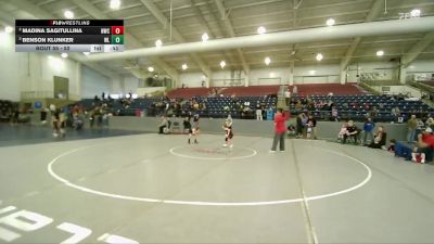 52 lbs Semifinal - Benson Klunker, RWC - Roy Wrestling Club vs Madina Sagitullina, Northside Wrestling Club
