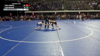 105 lbs Quarterfinal - Max Lorentz, Byron vs Jace Matson, Simley Wrestling