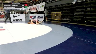 Schoolgirls - 100 lbs Cons. Round 3 - Jayleen Quenga, Bloodline Wrestling vs Antoinette Acevedo, Nomad Wrestling Club