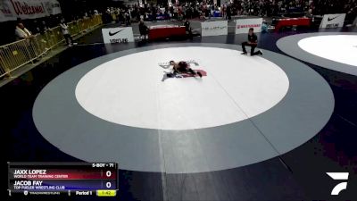 71 lbs Cons. Round 1 - Jaxx Lopez, World Team Training Center vs Jacob Fay, Top Fueler Wrestling Club