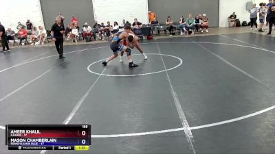 165 lbs Semis & 1st Wrestleback (8 Team) - Ameer Khalil, Illinois vs Mason Chamberlain, Pennsylvania Blue