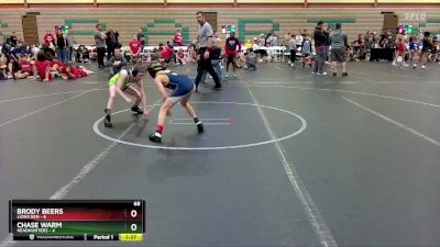 68 lbs Round 5 (6 Team) - Brody Beers, Lions Den vs Chase Warm, Headhunters