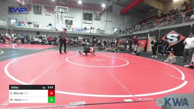 100 lbs Rr Rnd 1 - Clayton Warner, Sallisaw Takedown Club vs Maddon Harp, Broken Bow Youth Wrestling