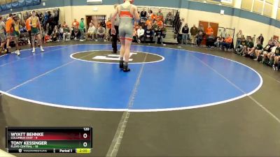 120 lbs Semis & Wb (16 Team) - Tony Kessinger, Floyd Central vs Wyatt Behnke, Columbus East